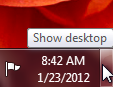 "Show desktop" button