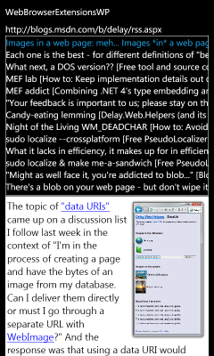 WebBrowserExtensions on Windows Phone