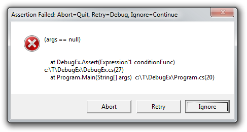 DebugEx.Assert with automatic message