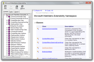 Microsoft.WebMatrix.Extensibility help file