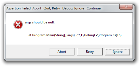 Debug.Assert with message