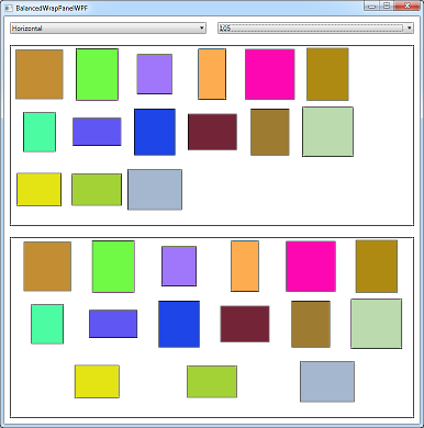 BalancedWrapPanel, Horizontal, ItemWidth and ItemHeight set