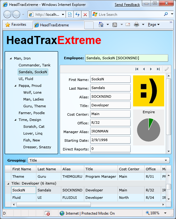 HeadTraxExtreme sample application