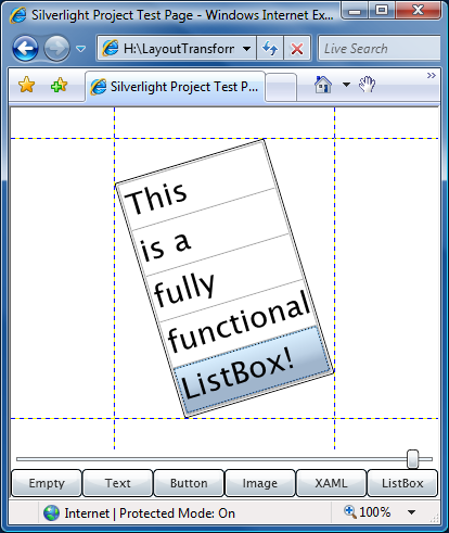 LayoutTransformControl Sample Application