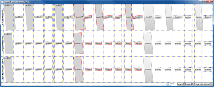 LayoutTransformControl Test Matrix on WPF