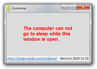 Insomnia on Windows 7